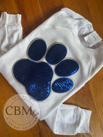 Paw Sequin Patch Bella Canvas Sweatshirt