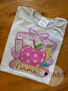 Back To School Bow Name