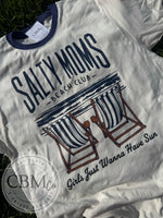 Salty Moms Beach Club Ringer Tee