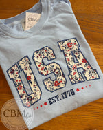 USA Faux Embroidery Florals