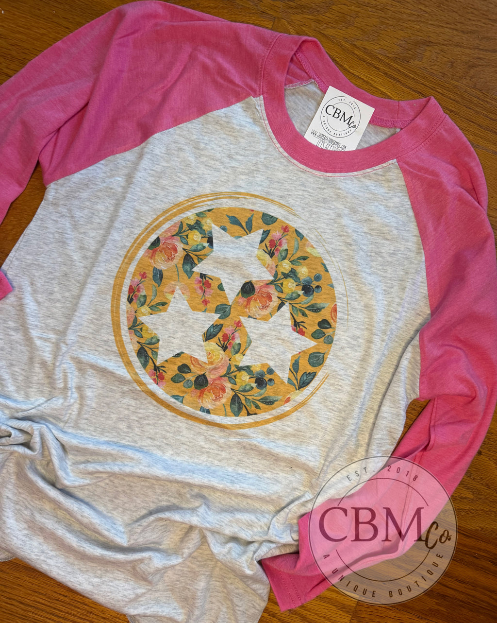 Floral Tristar Raglan