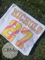 Baseball / Softball Mama + Name / Number Back