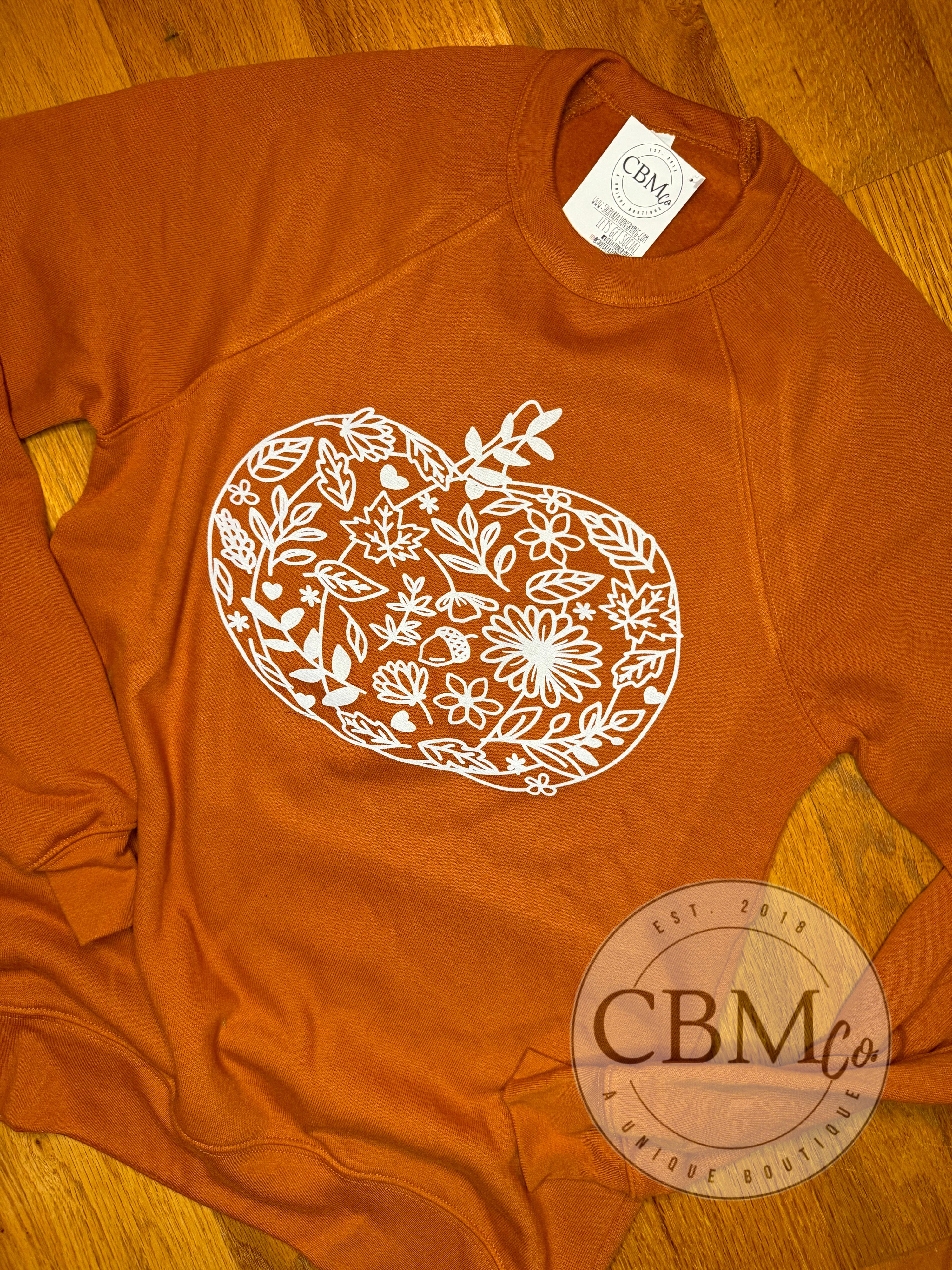 Floral Pumpkin Bella Canvas Sweatshirt