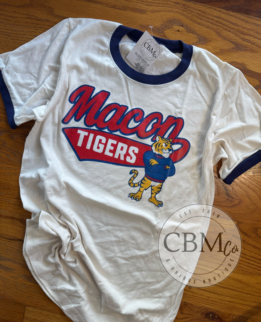 Macon Tigers Ringer Tee