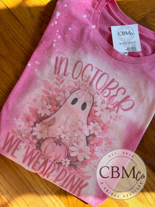 In October We Wear Pink Ghosty Bleached Tee