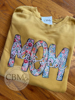 Blessed Mom Floral Bella Canvas Sweatshirt