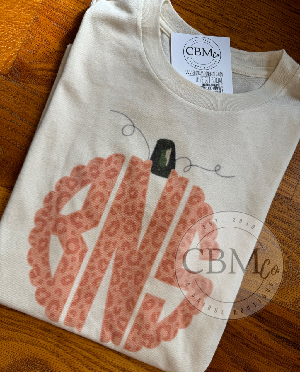 Pumpkin Monogram Tee