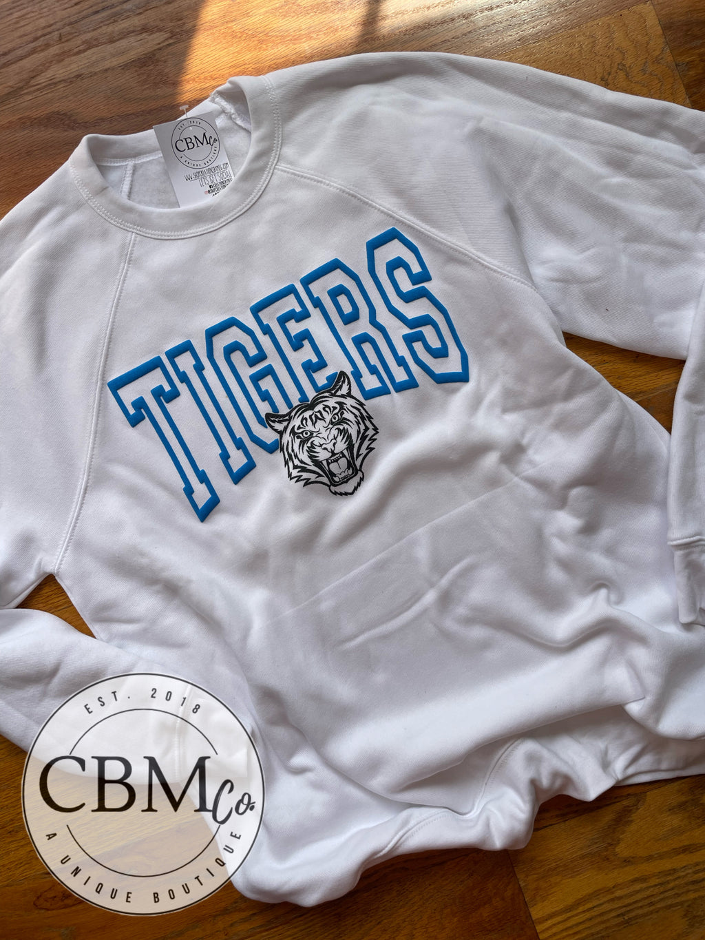 Tigers Puff Print Crewneck