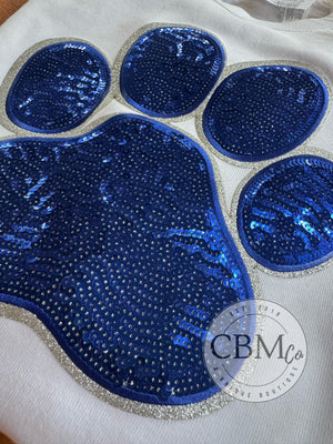 Paw Sequin Patch Bella Canvas Sweatshirt