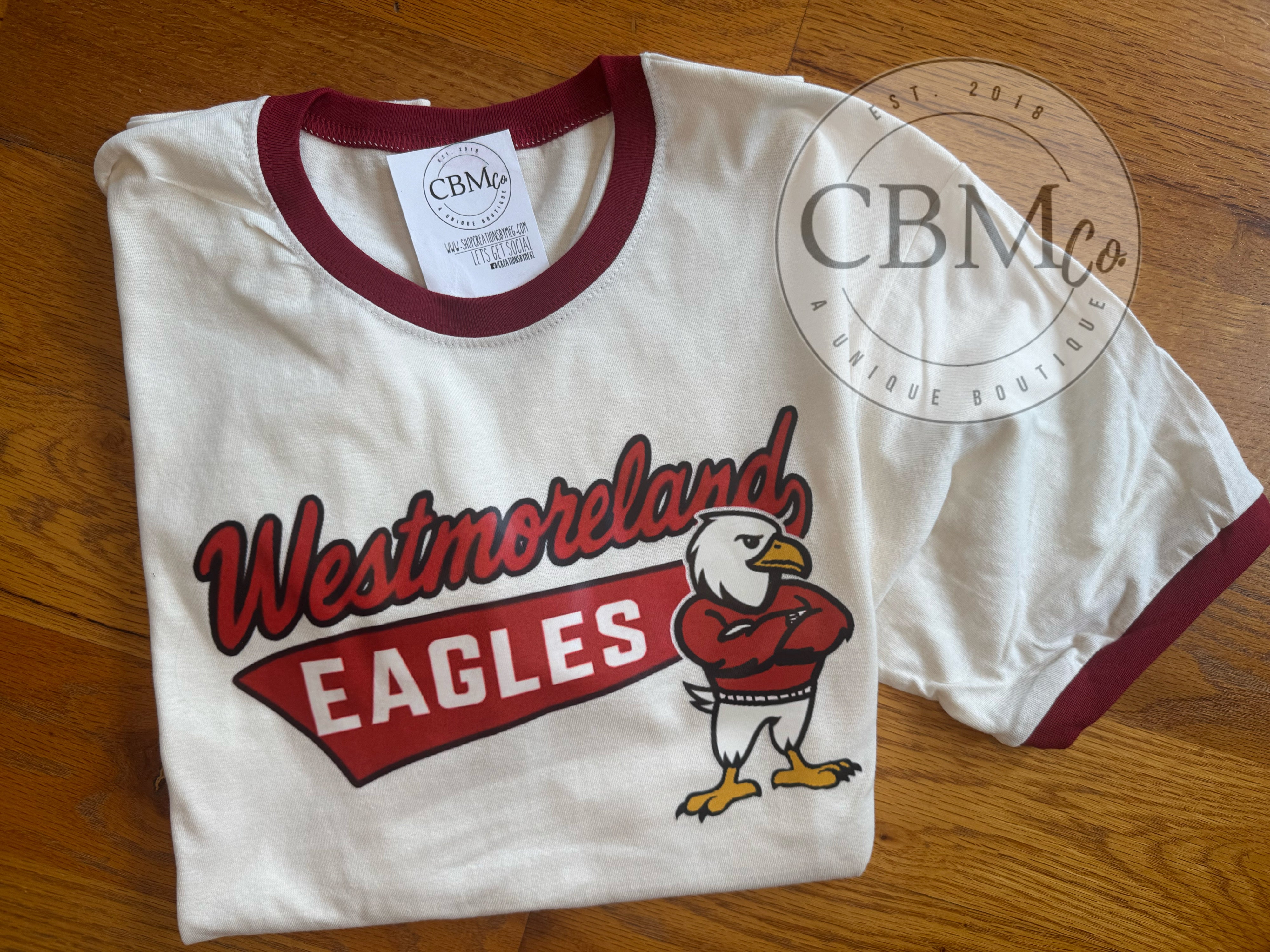 Westmoreland Eagles Ringer Tee