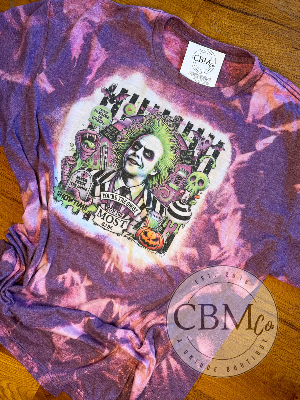 Beetlejuice Bleached Tee