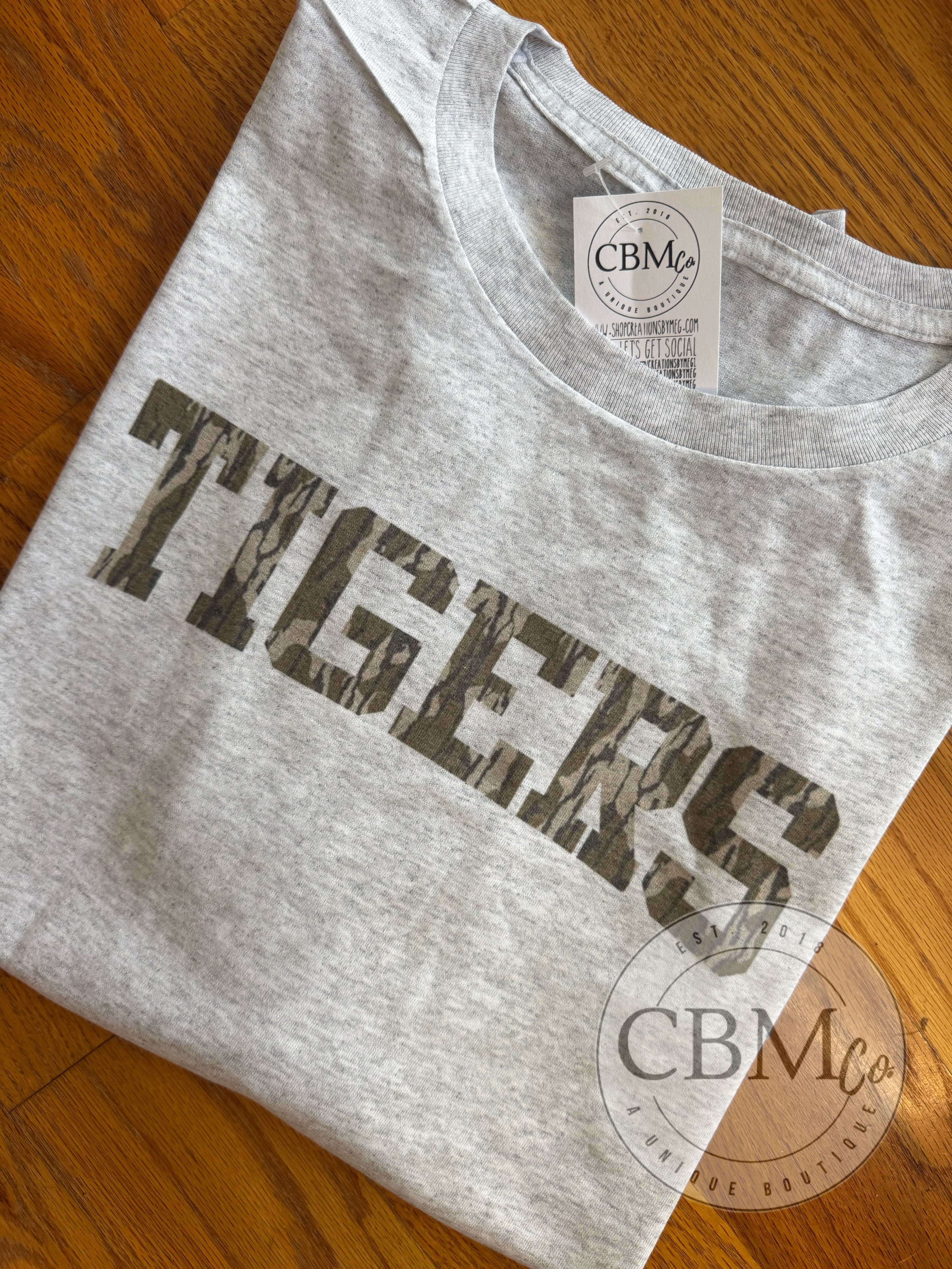 Tigers Camo Front/Back Tee