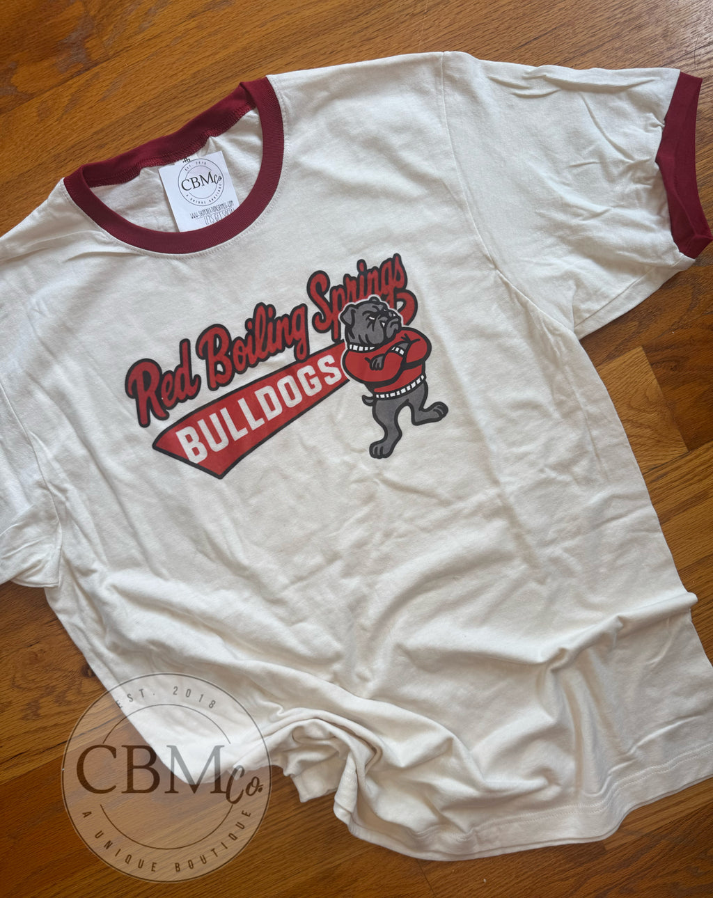 Red Boiling Springs Bulldogs Ringer Tee