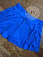 Blue Skirt Shorts With Pocket
