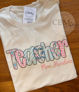 Teacher Patchwork With Name