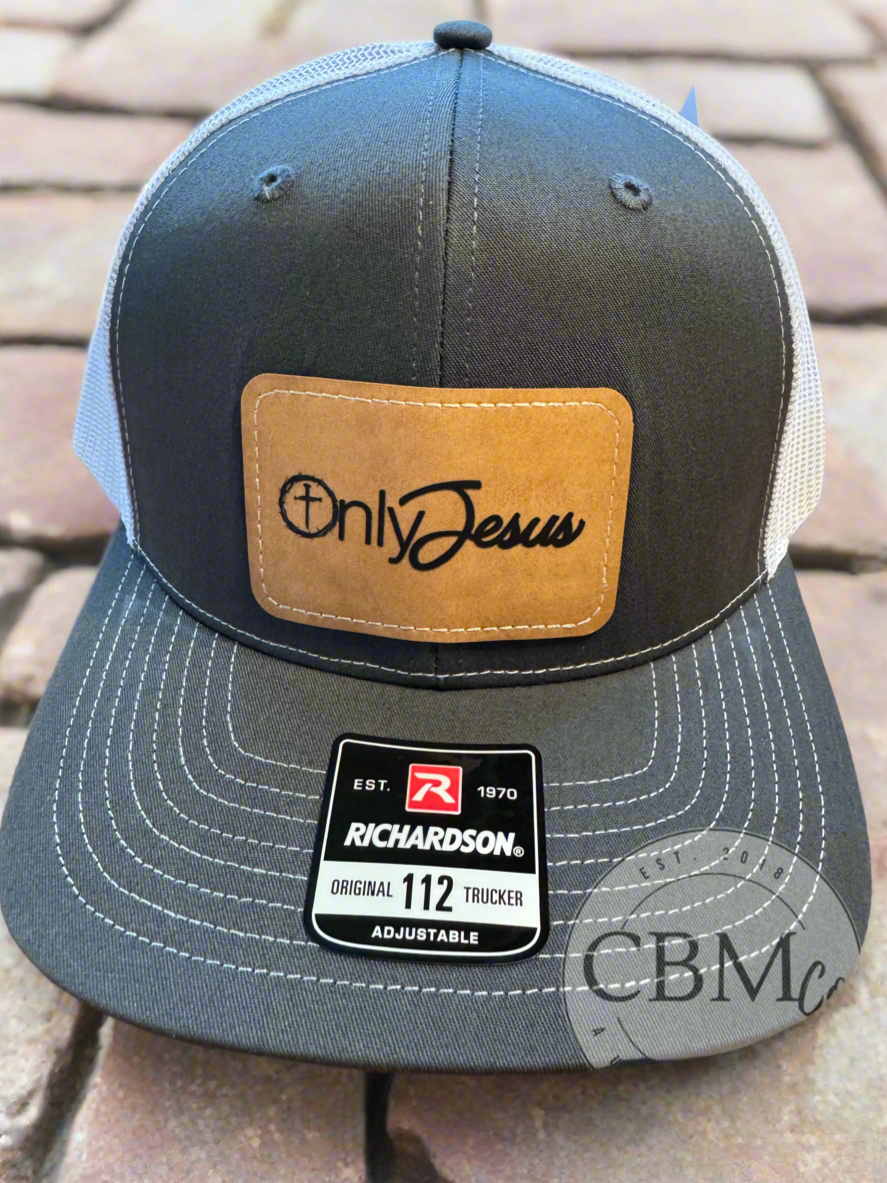 Only Jesus Leather Patch Richardson Hat