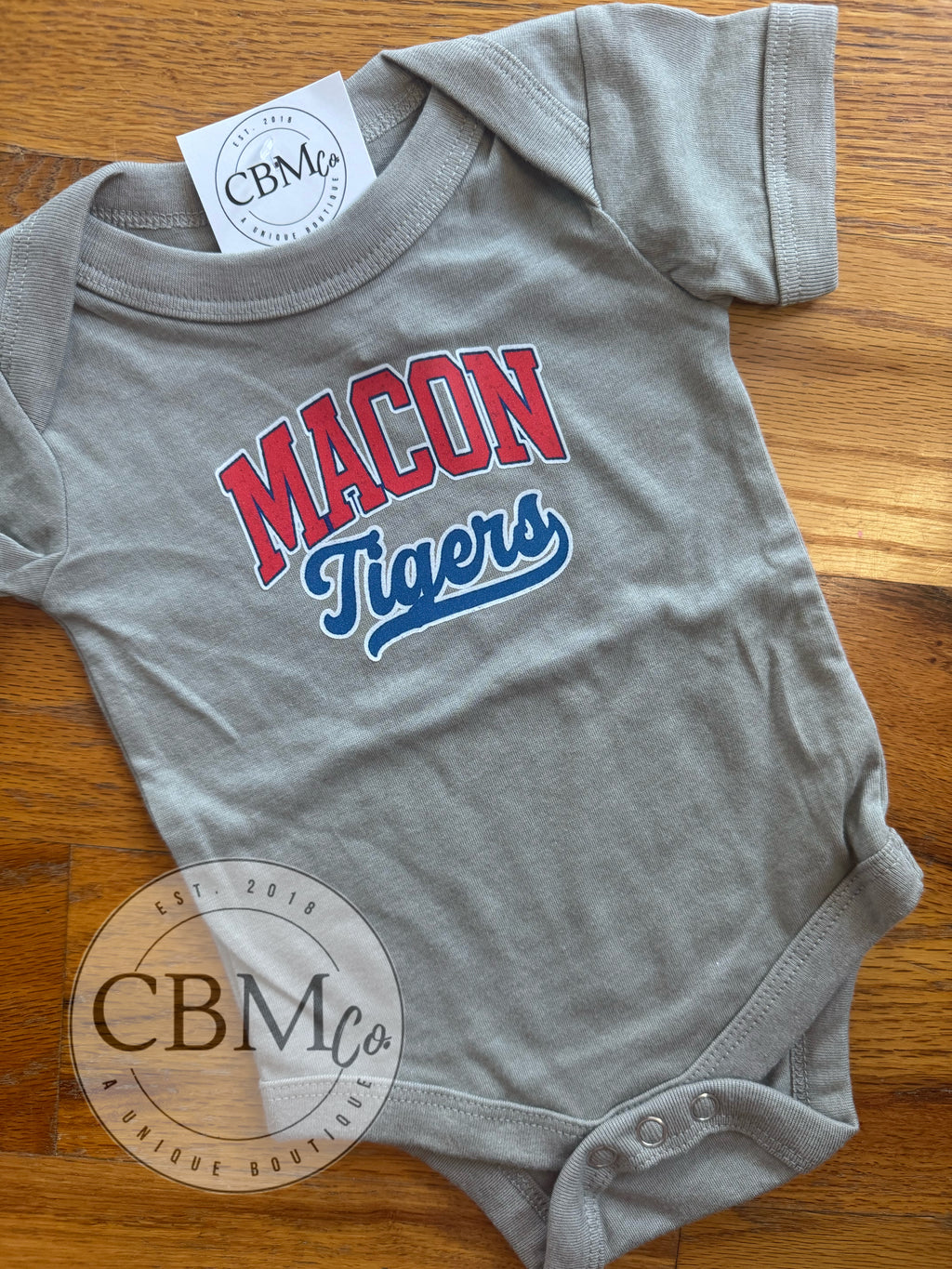 Macon Tiger Swish Onesie