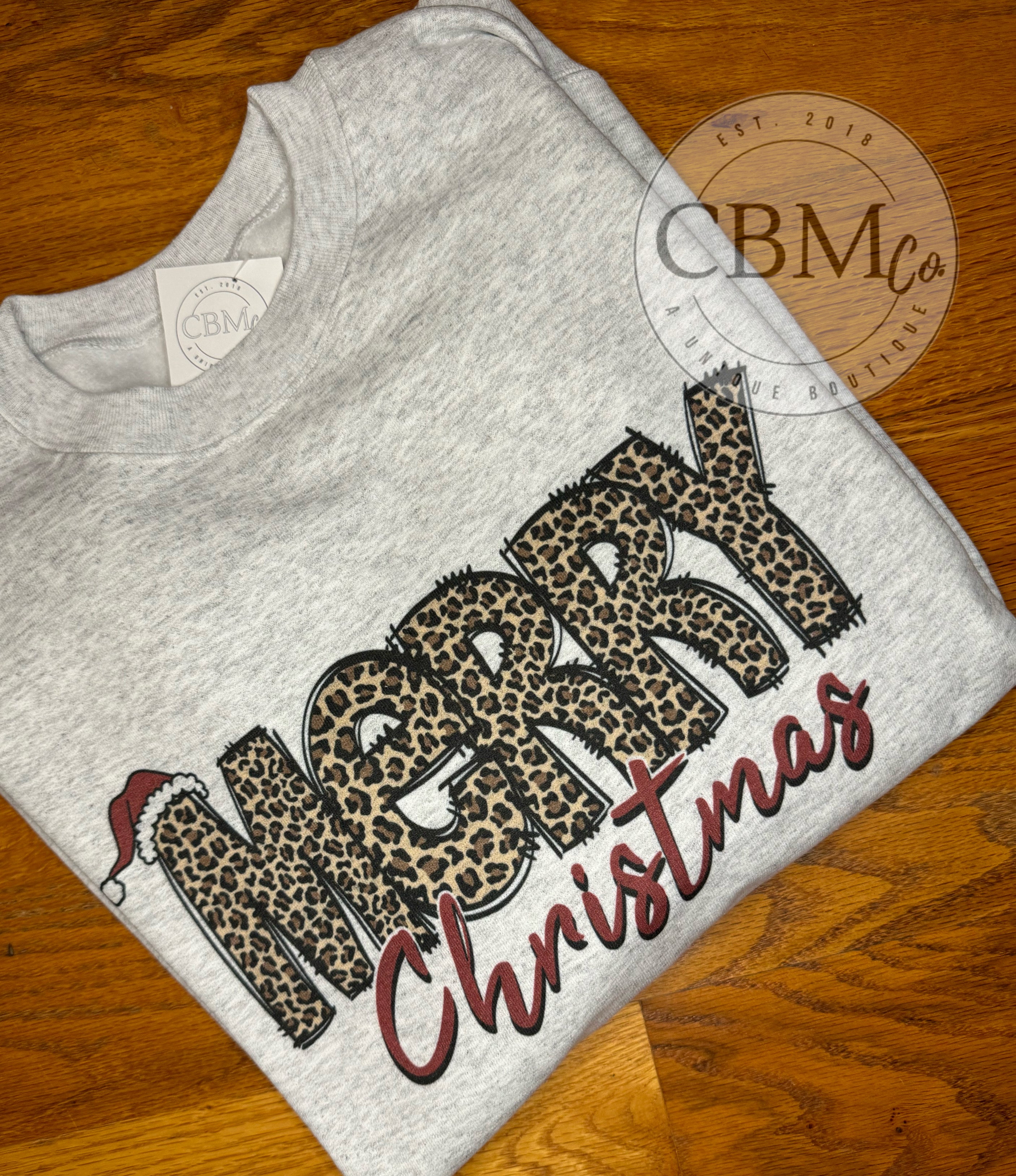 Merry Christmas Cheetah Print