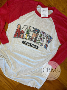 Merry Christmas Movies Raglan