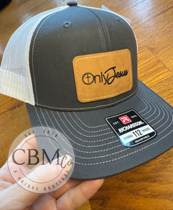 Only Jesus Leather Patch Richardson Hat