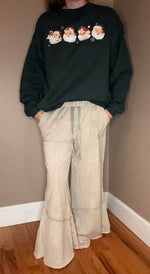 Zenana Exposed-Seam Flare Hem Pants With Pockets