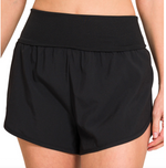 Zenana High Waisted Fold Over Running Shorts