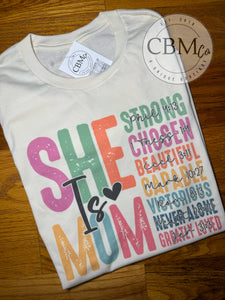 She Is Mom Biblical Tee