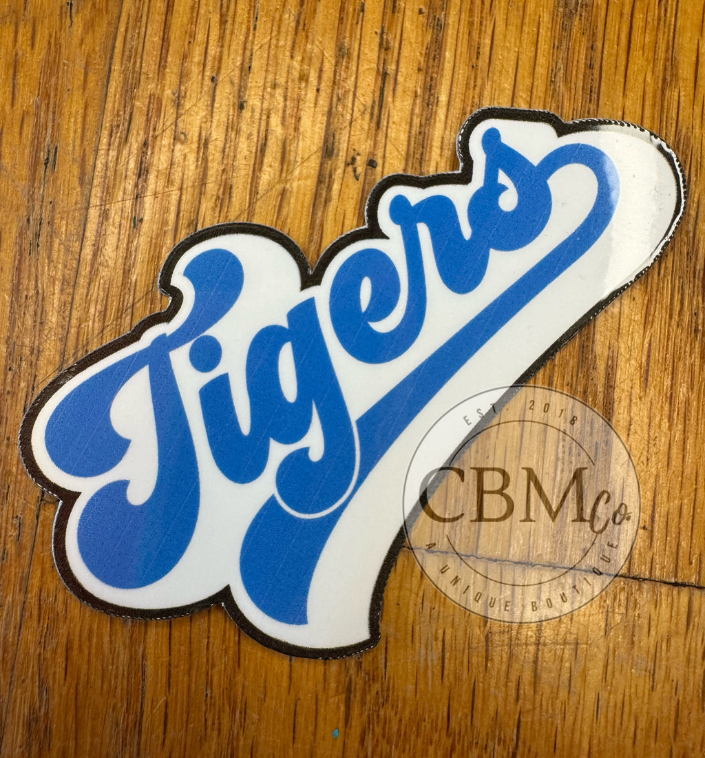 Tigers Spirit Cursive Sticker