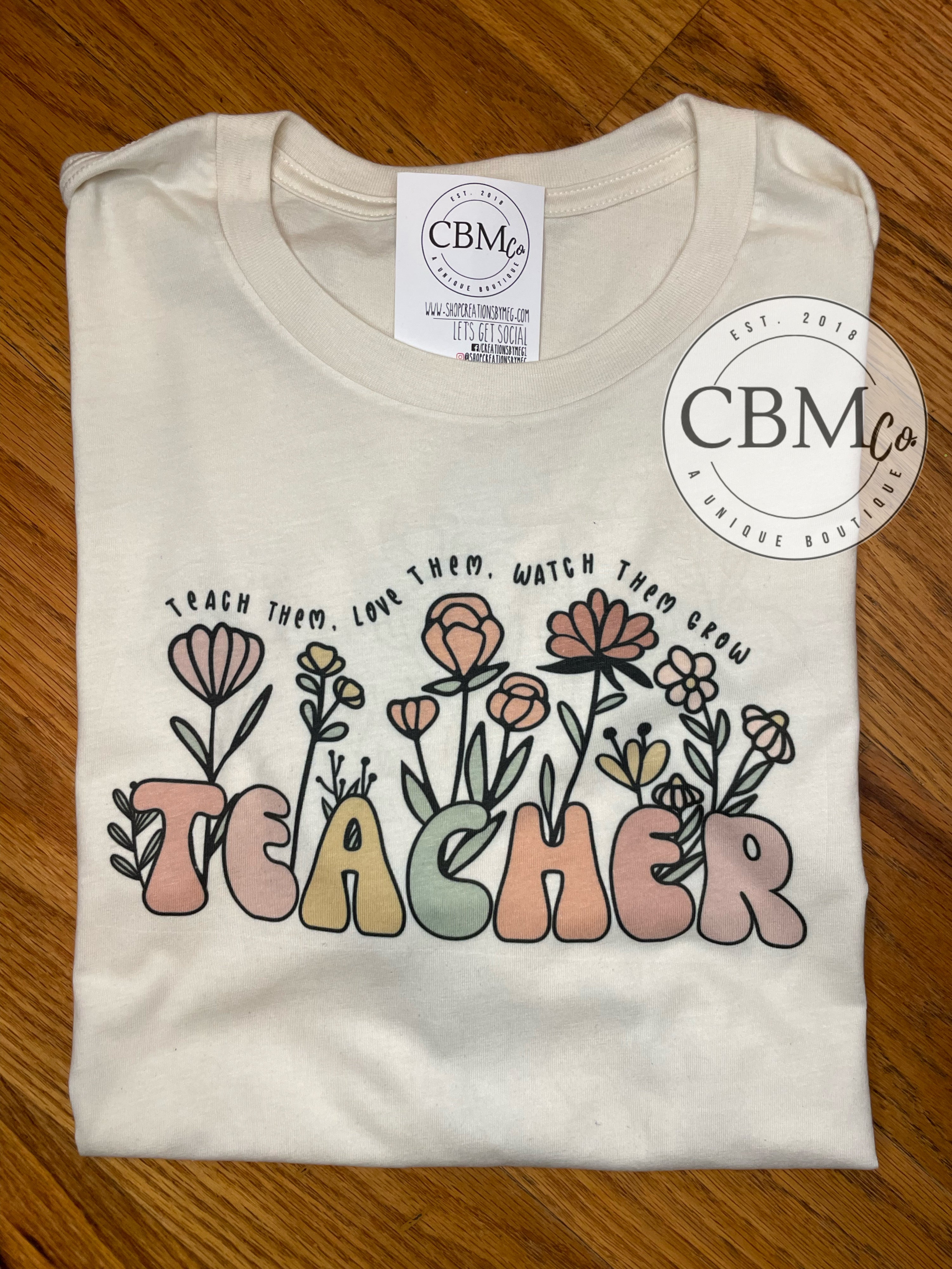 Teacher Wildflowers Tee