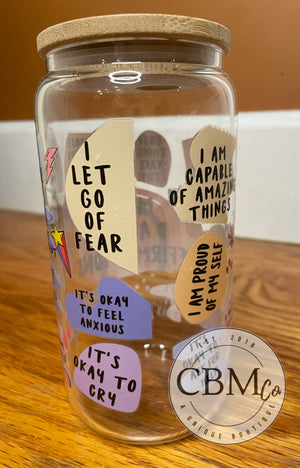 Daily Affirmations Glass Can