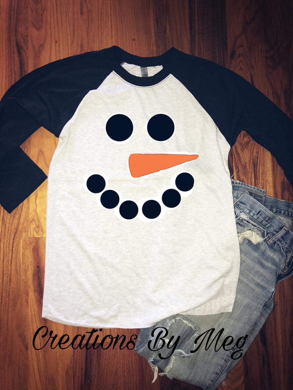 Snowman Face Raglan