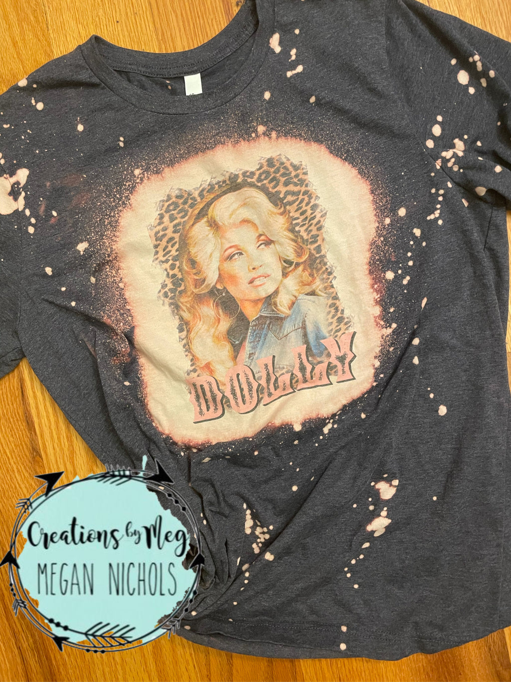 Dolly Cheetah Bleached Fan Tee