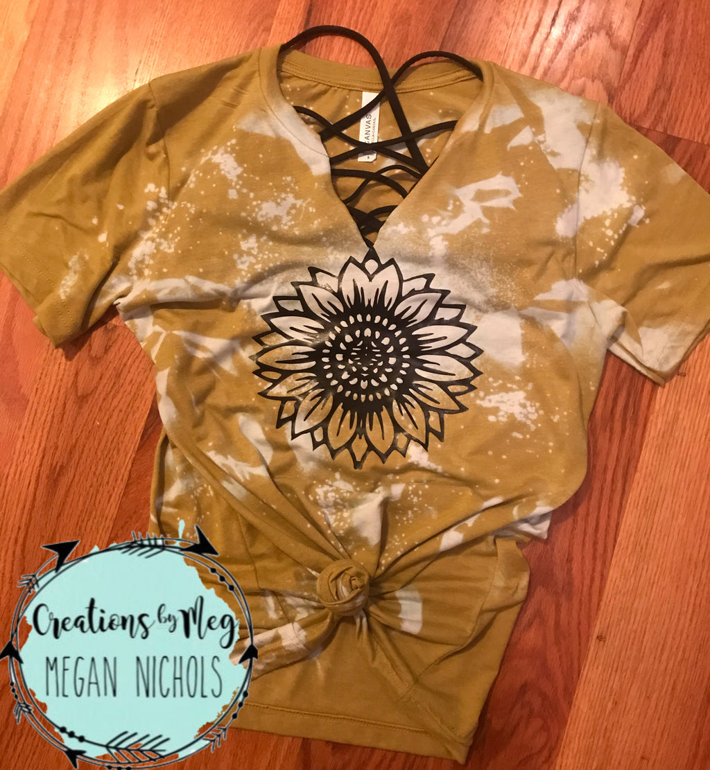 Bleached Sunflower Distressed Tee