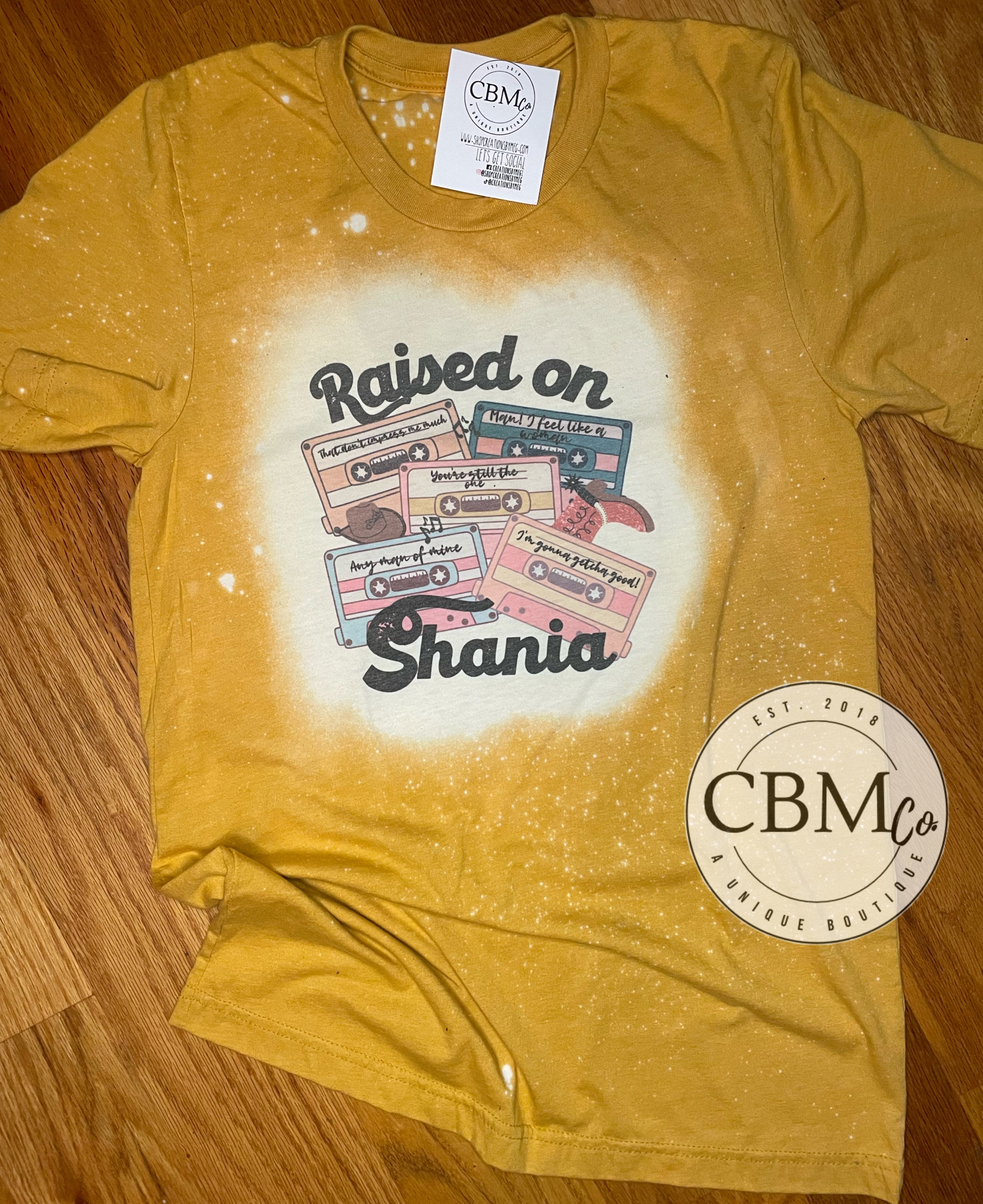 Raised On Shania Bleached Tee