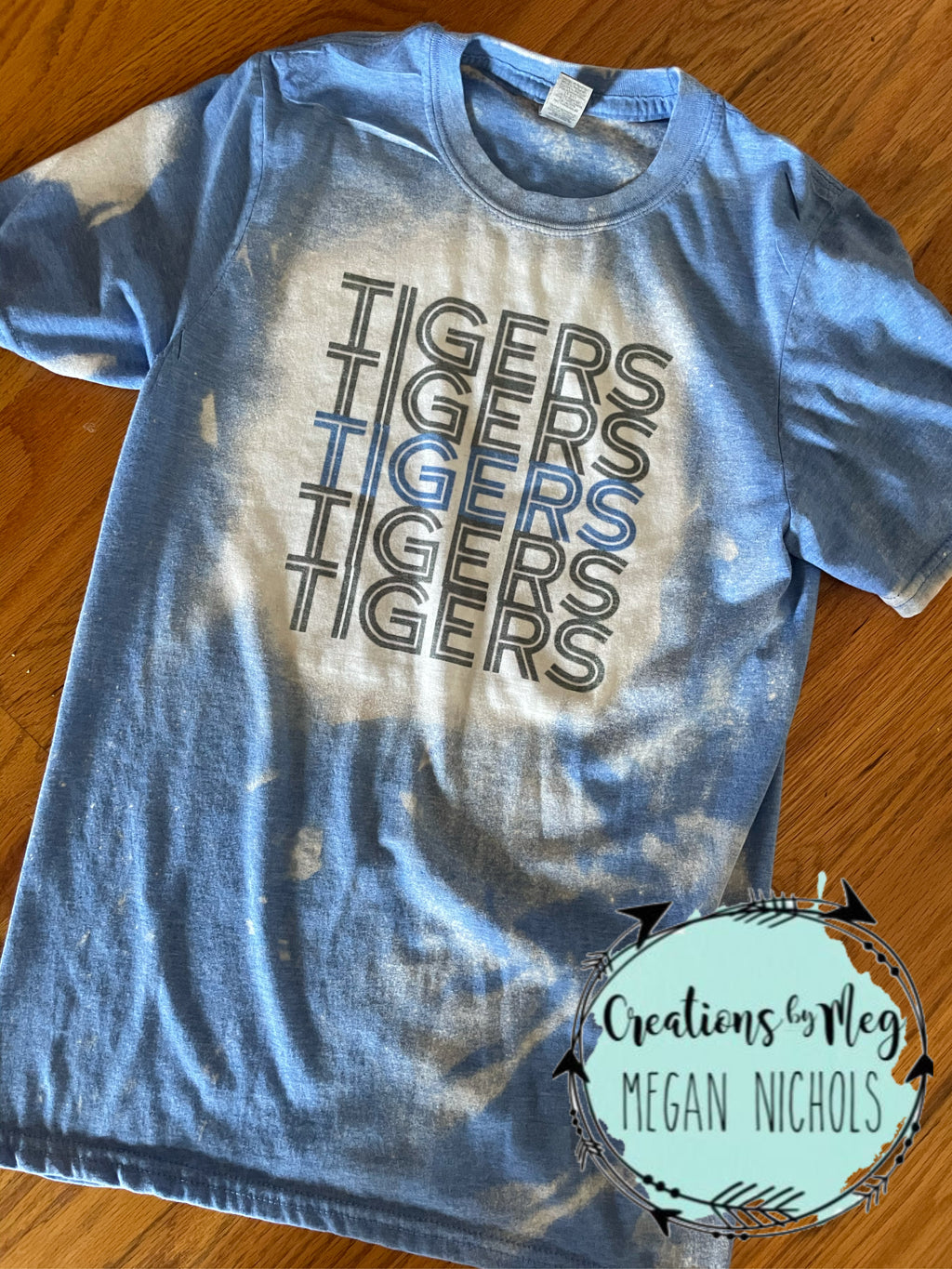 Tigers Tigers Tigers Bleached Tee