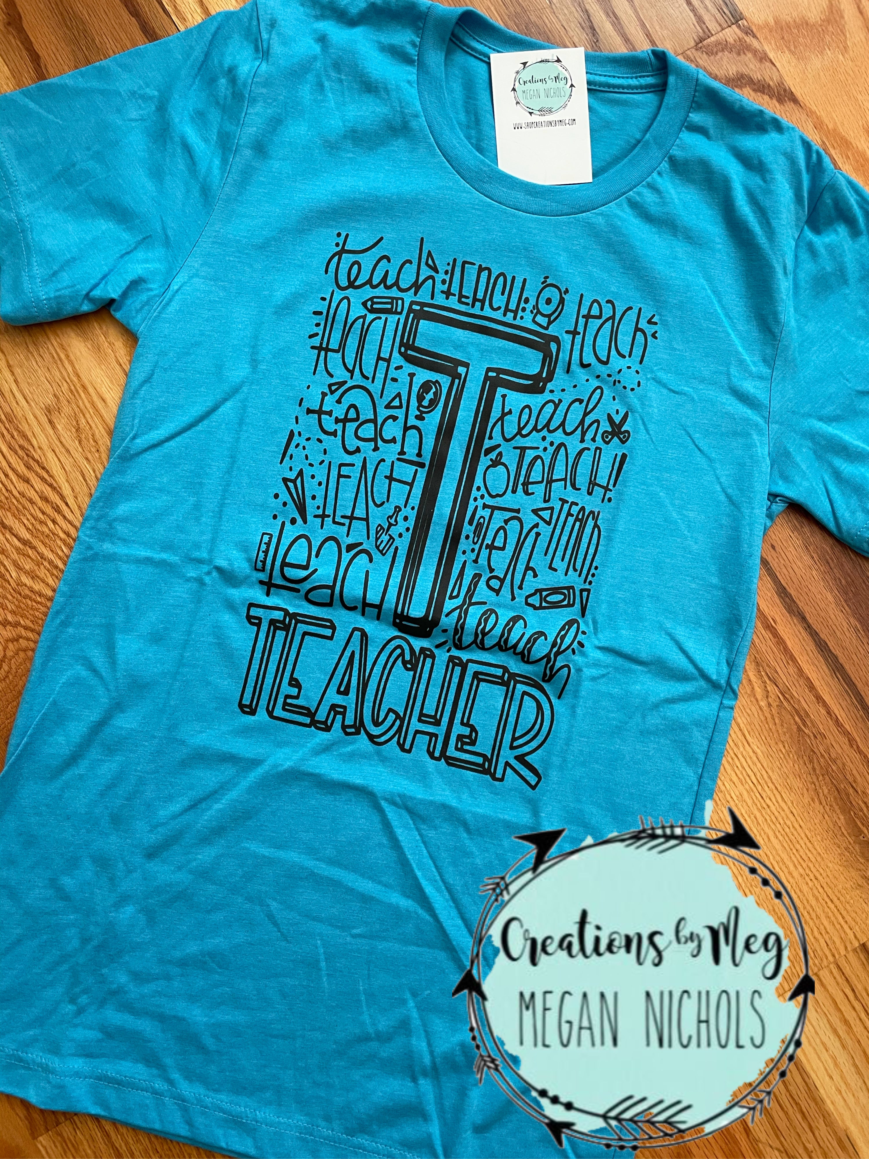 Teacher Typography Tee