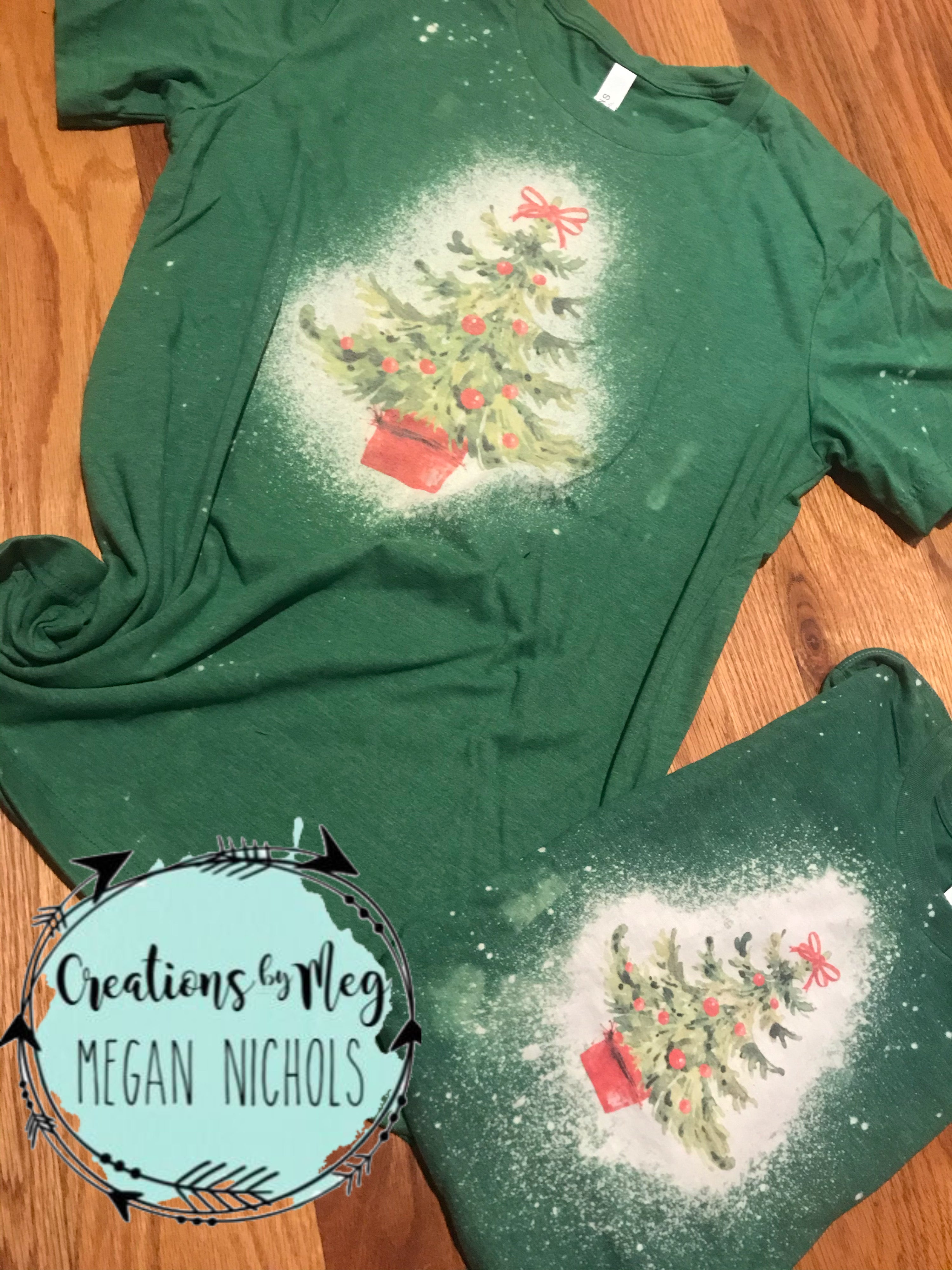 Oh Christmas Tree Bleached Tee