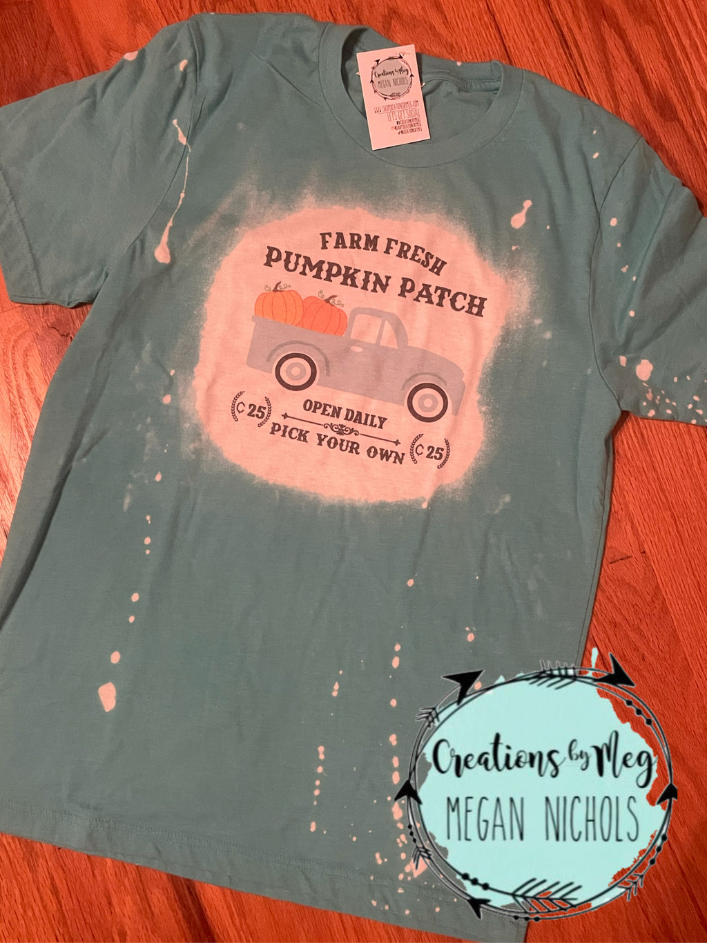 Farm Fresh Pumpkins Bleached Tee