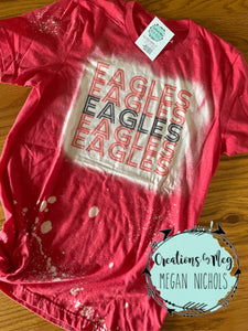 Eagles Eagles Eagles Bleached Tee