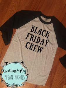 Black Friday Crew Raglan Tee