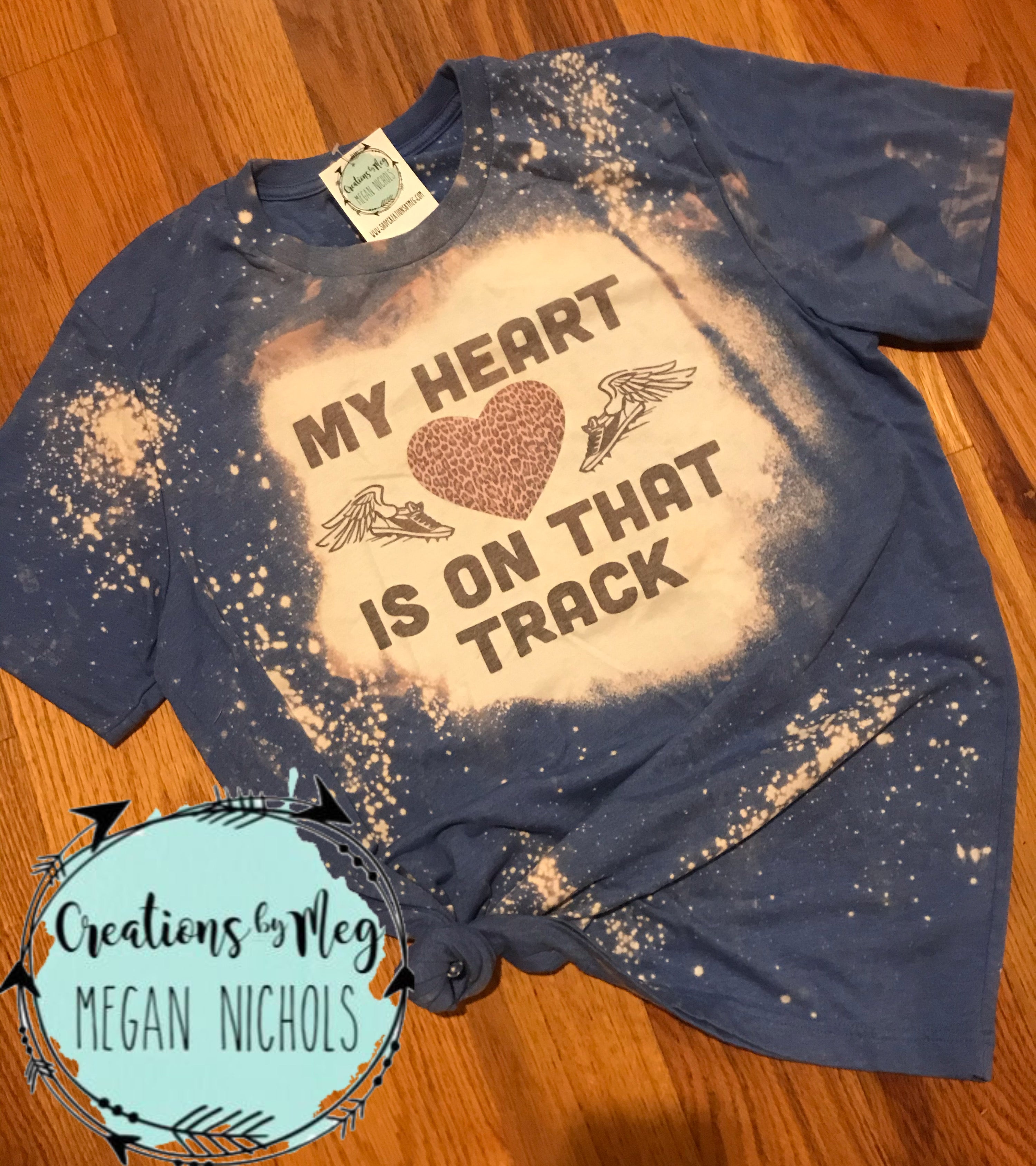 My Heart Is On That Track Bleached Tee