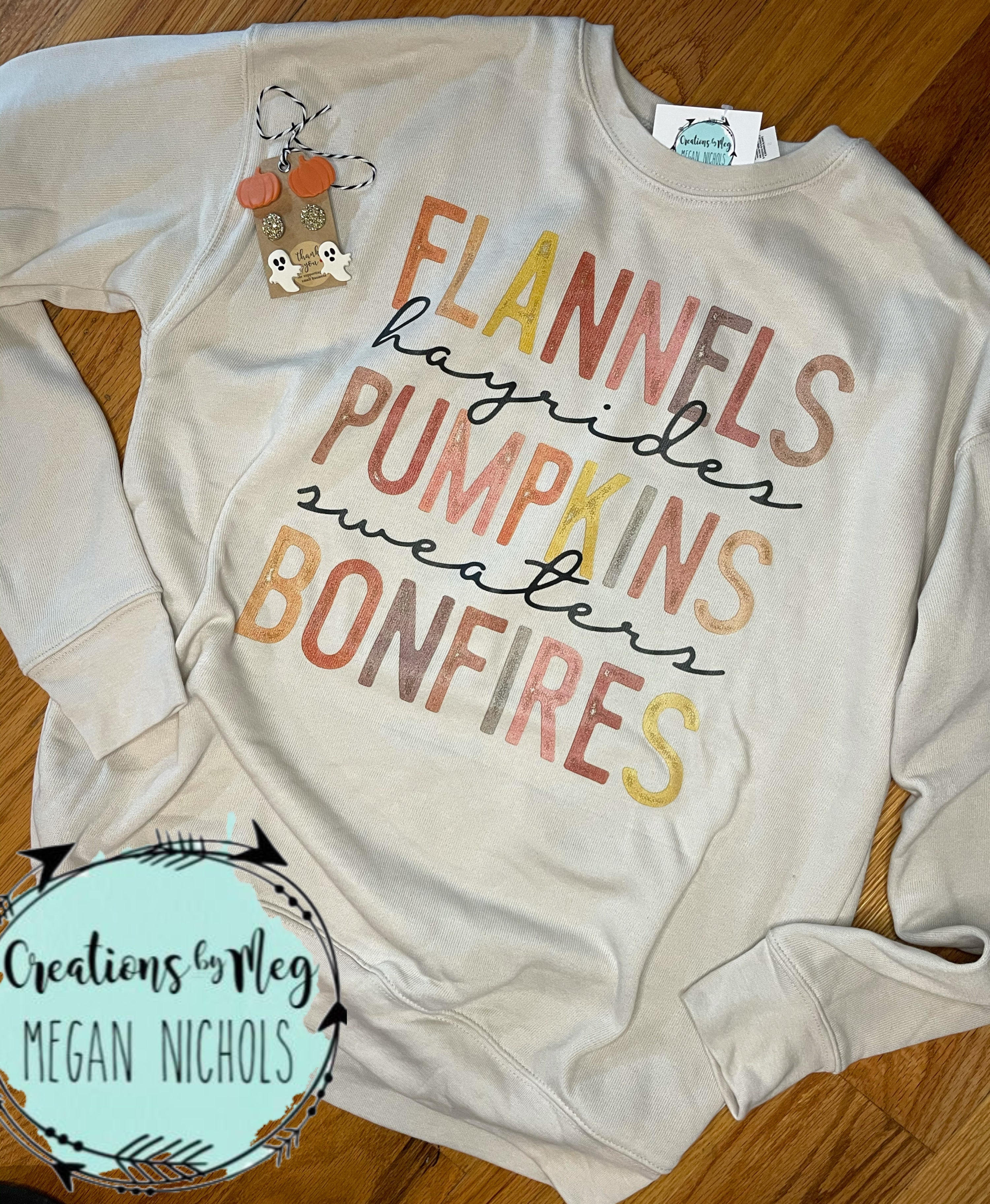 Flannels, Hayrides, & All Things Fall Crew Sweatshirt